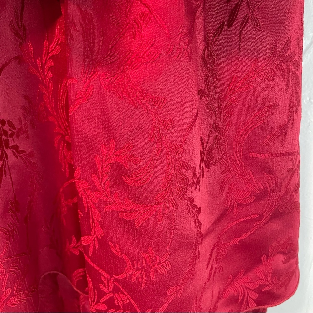 NWT Baltic Born Violetta Embossed Tiered Dress in deep Red​ - Picture 11 of 14
